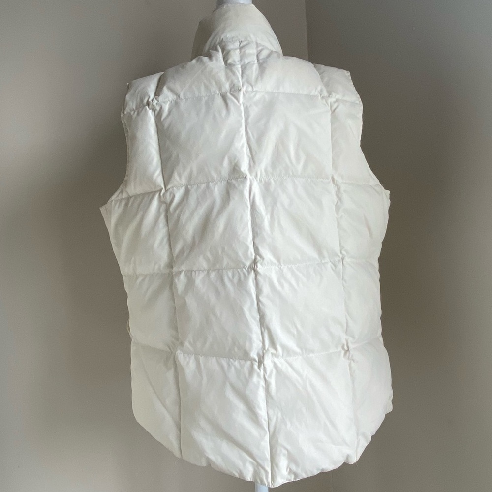 Lands' End Off-White Puffer Vest, S - Picture 13 of 16